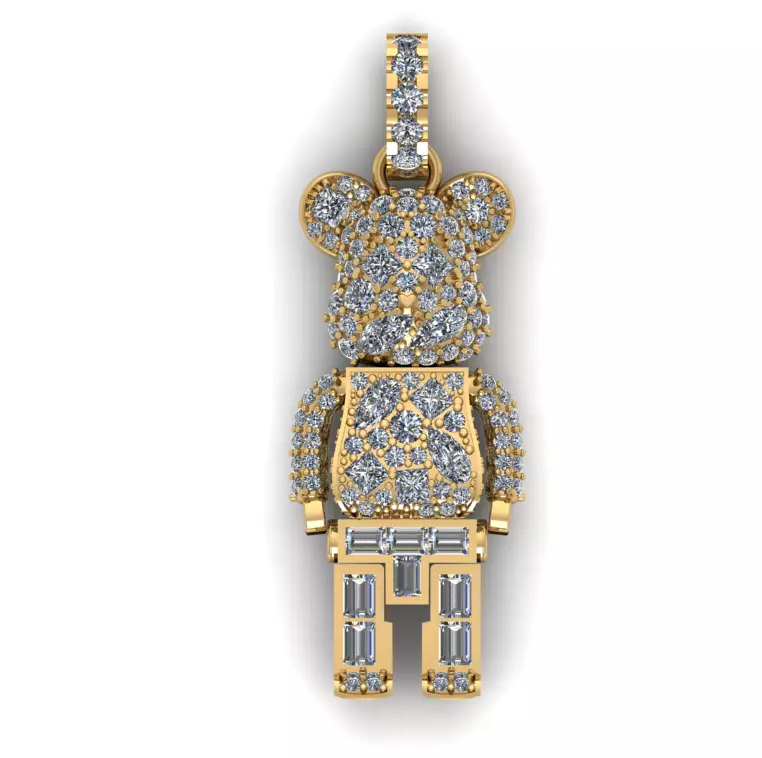 Bear Baby Full Diamond Pendants 02 3D print model