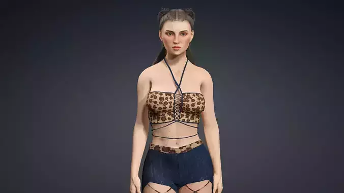 Sexy Character - Fully Rigged 3D model