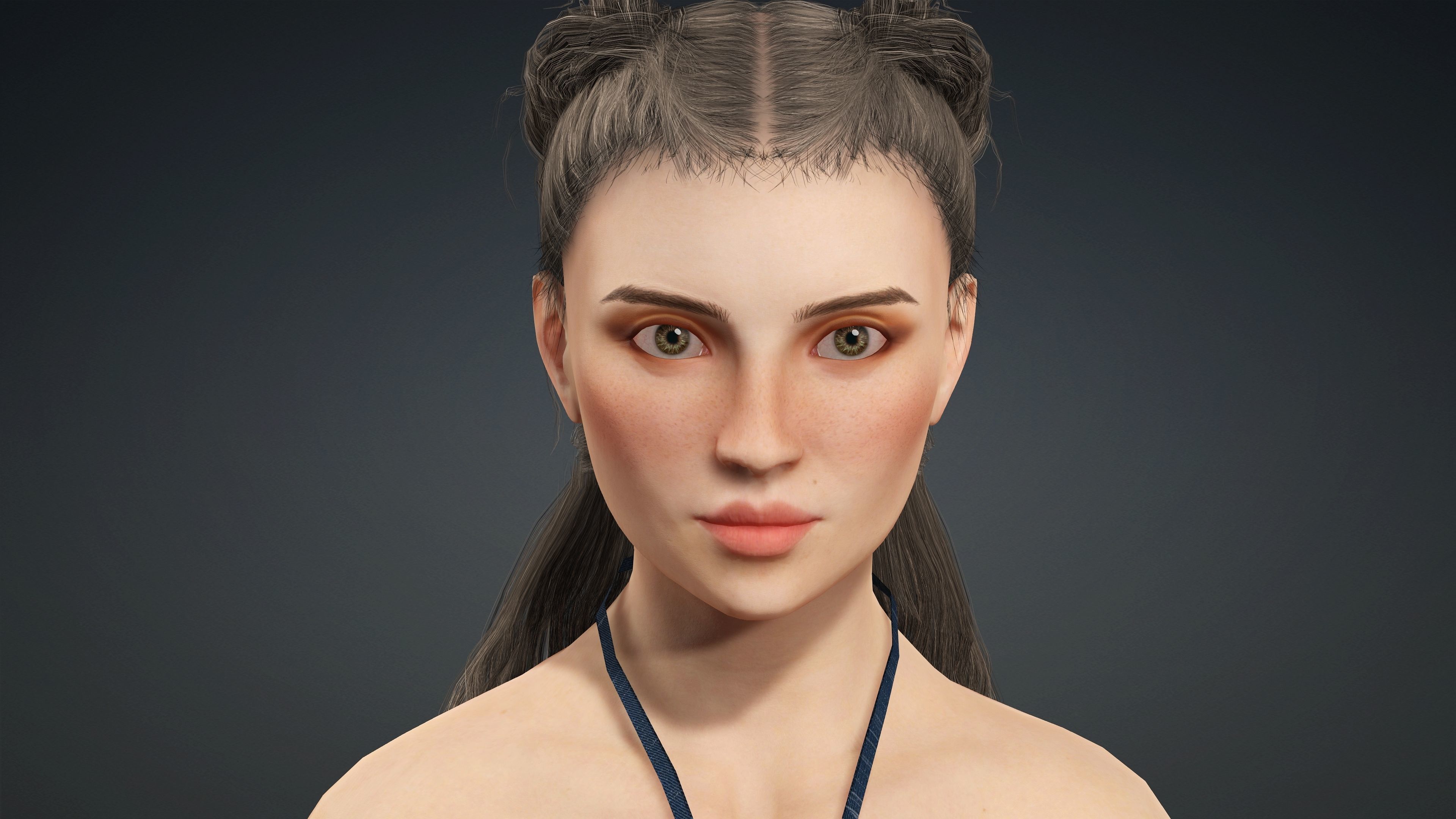 Sexy Character - Fully Rigged 3D model Low-poly 3D model_2