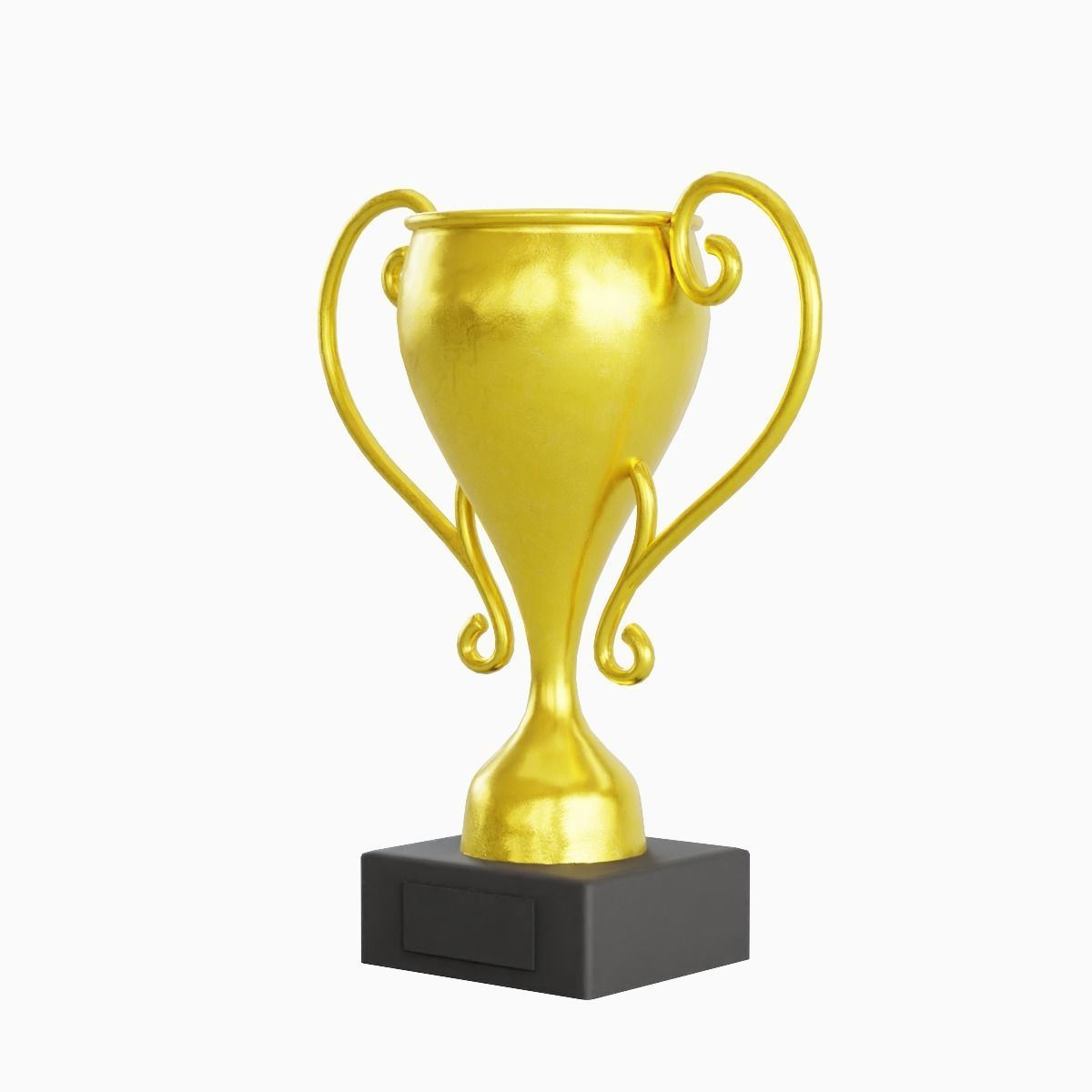 Gold Trophy Cup 03 Low-poly 3D model_3