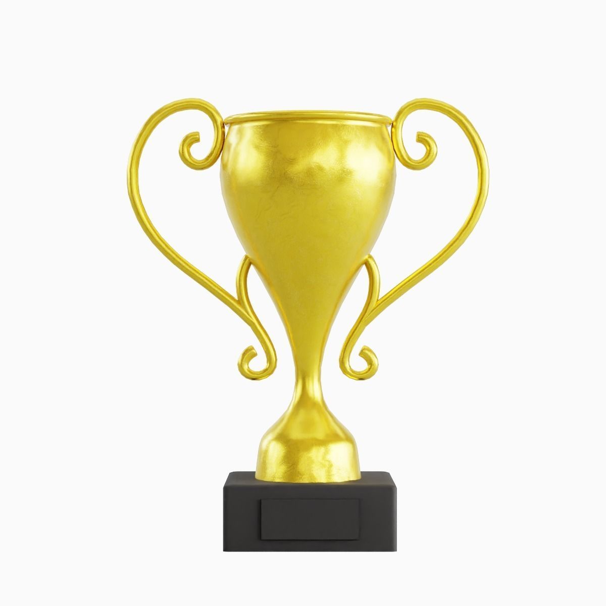 Gold Trophy Cup 03 Low-poly 3D model_1