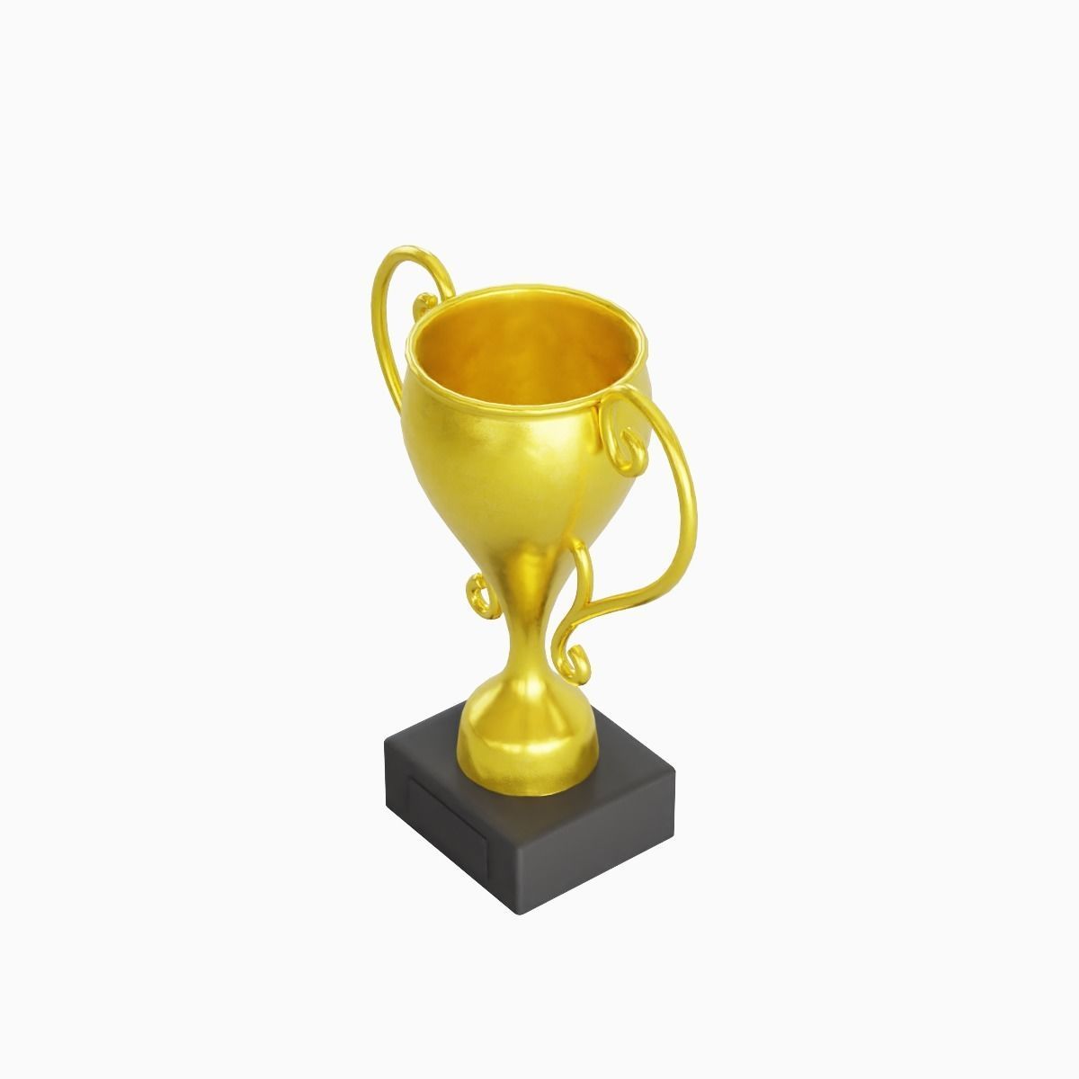 Gold Trophy Cup 03 Low-poly 3D model_8