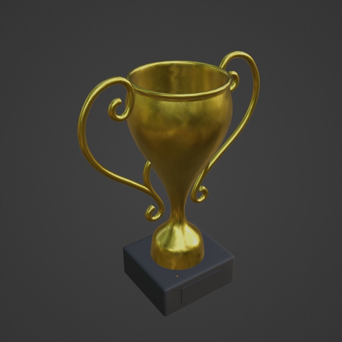 Gold Trophy Cup 03 Low-poly 3D model_9