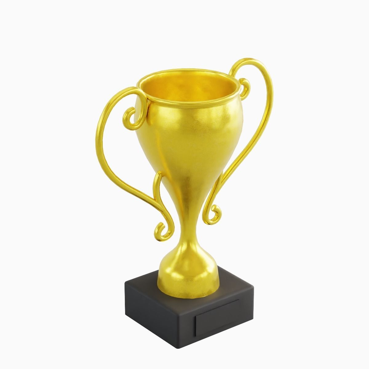 Gold Trophy Cup 03 Low-poly 3D model_5