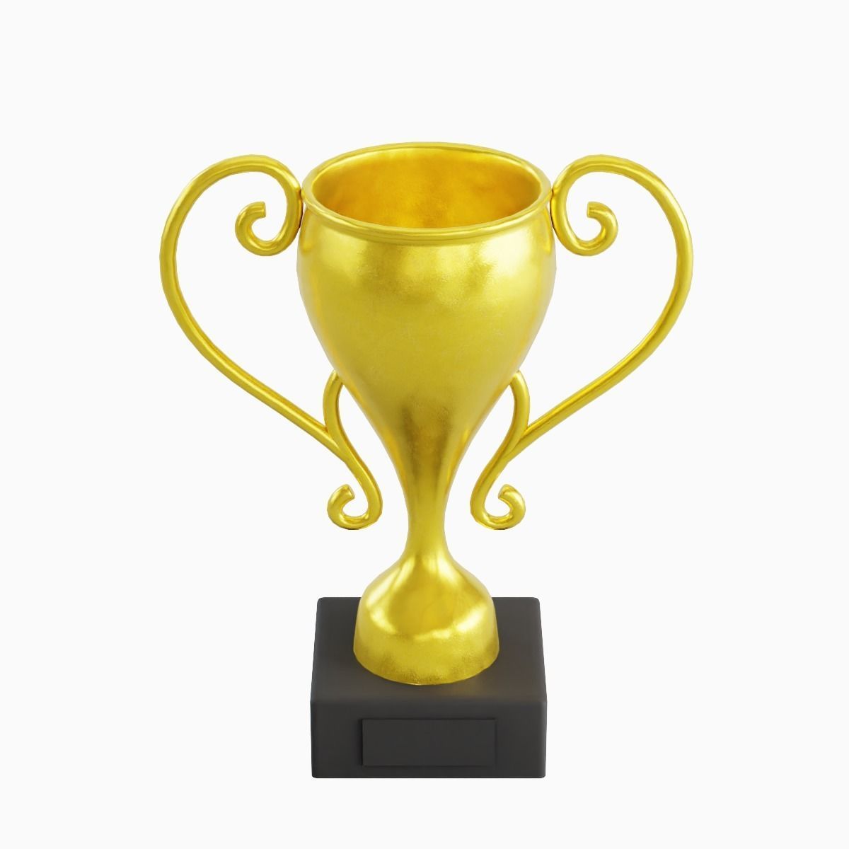 Gold Trophy Cup 03 Low-poly 3D model_4