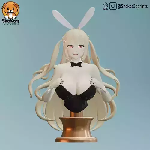 Soda Twinkling Bunny Bust Nikke 3D print model