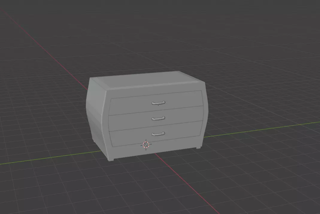 simple chest drawer Free 3D model_0