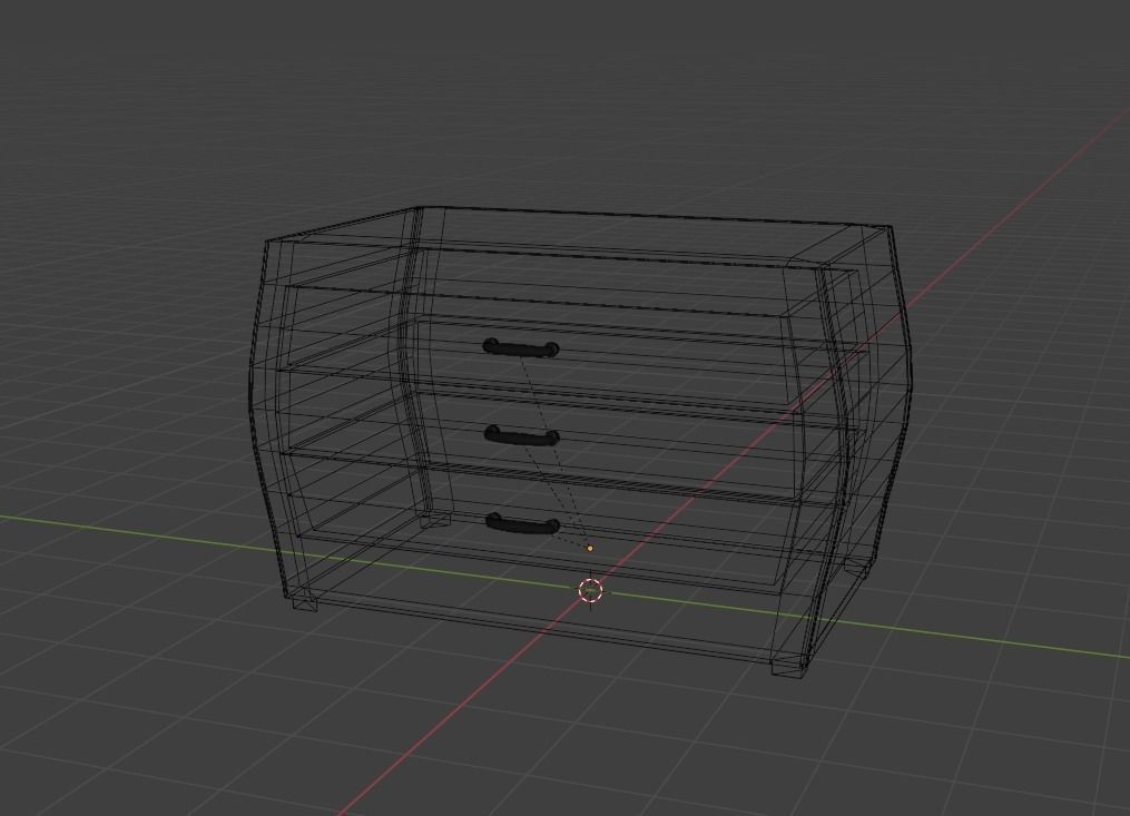 simple chest drawer Free 3D model_2
