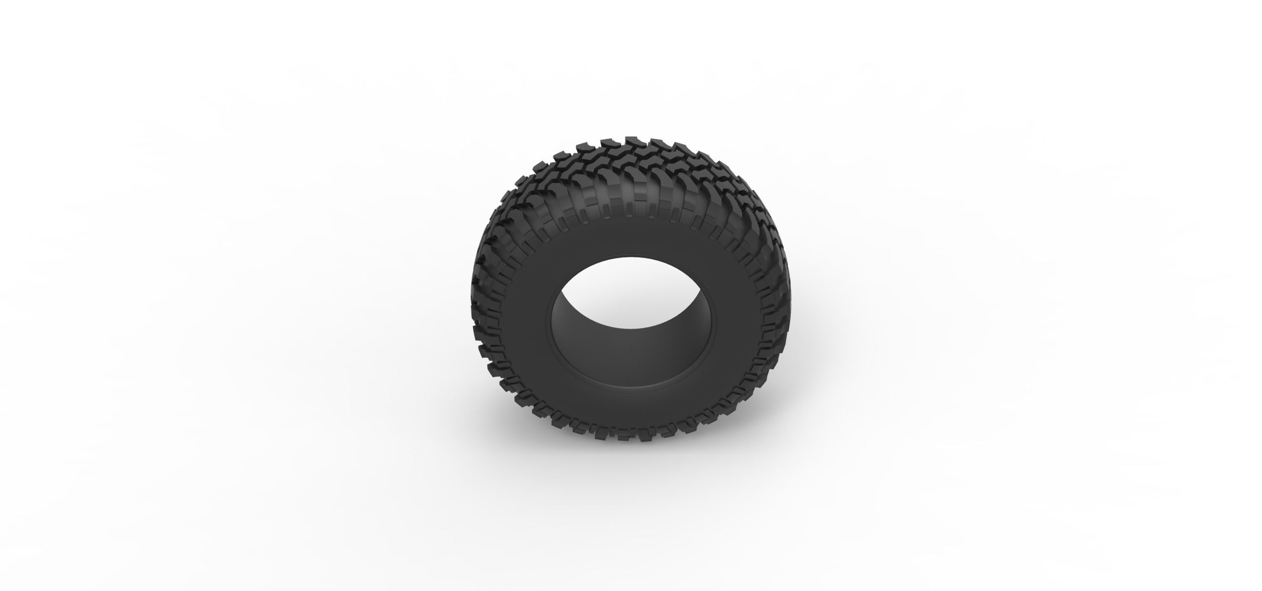 Tire of Uphill Sand Racing Dragster Scale 1 to 25 3D print model_5