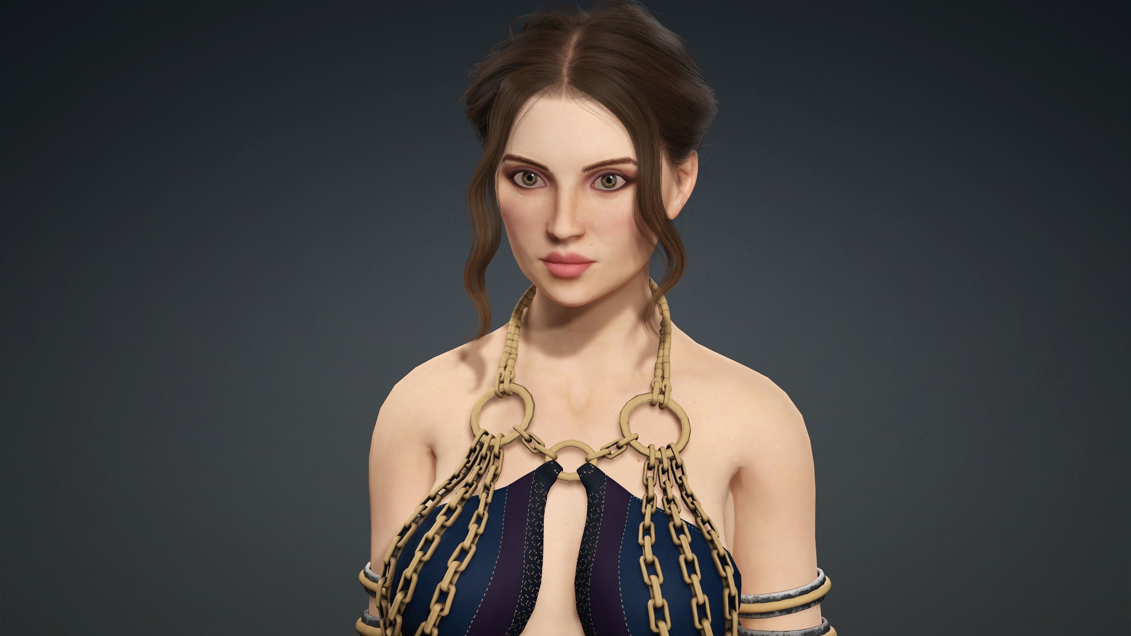 Sexy Character - Fully Rigged 3D model Low-poly 3D model_2