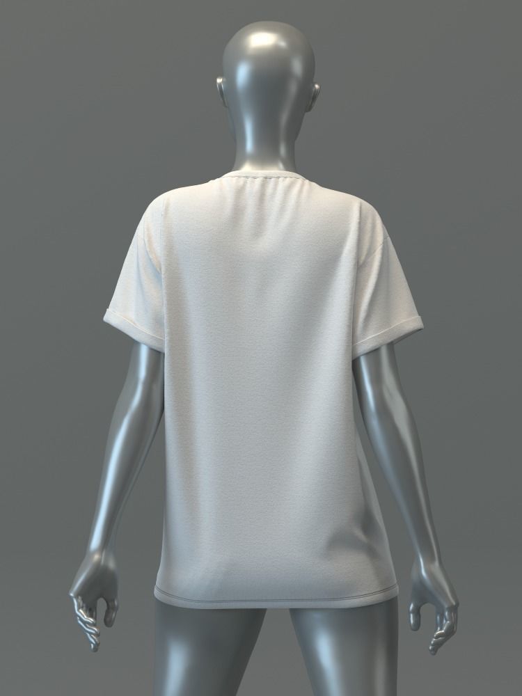  Oversized Tee 3D model_6