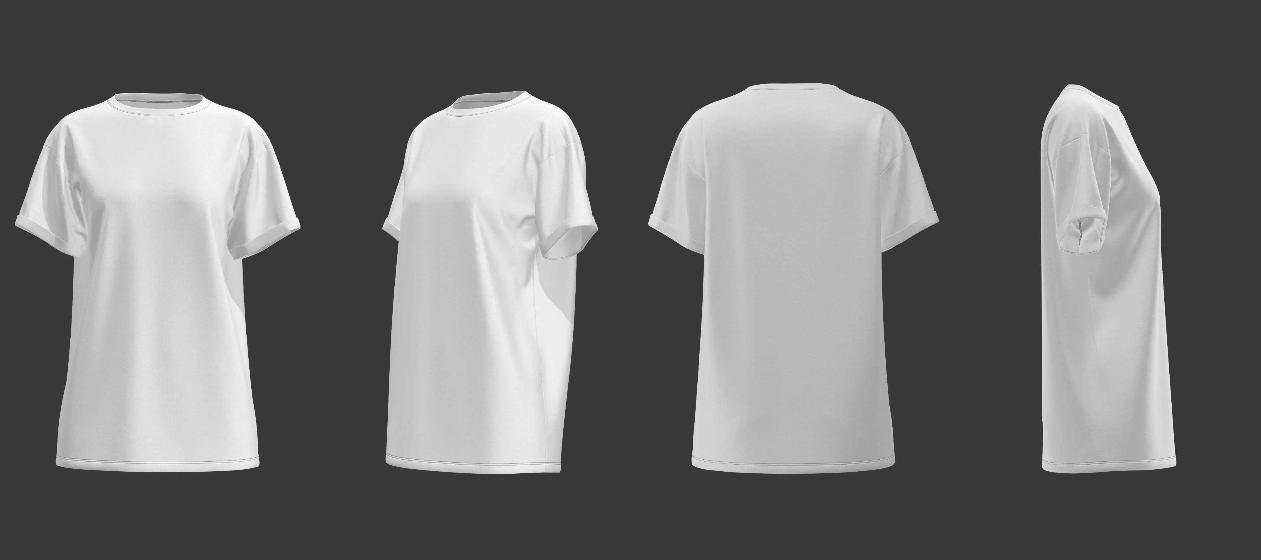  Oversized Tee 3D model_10