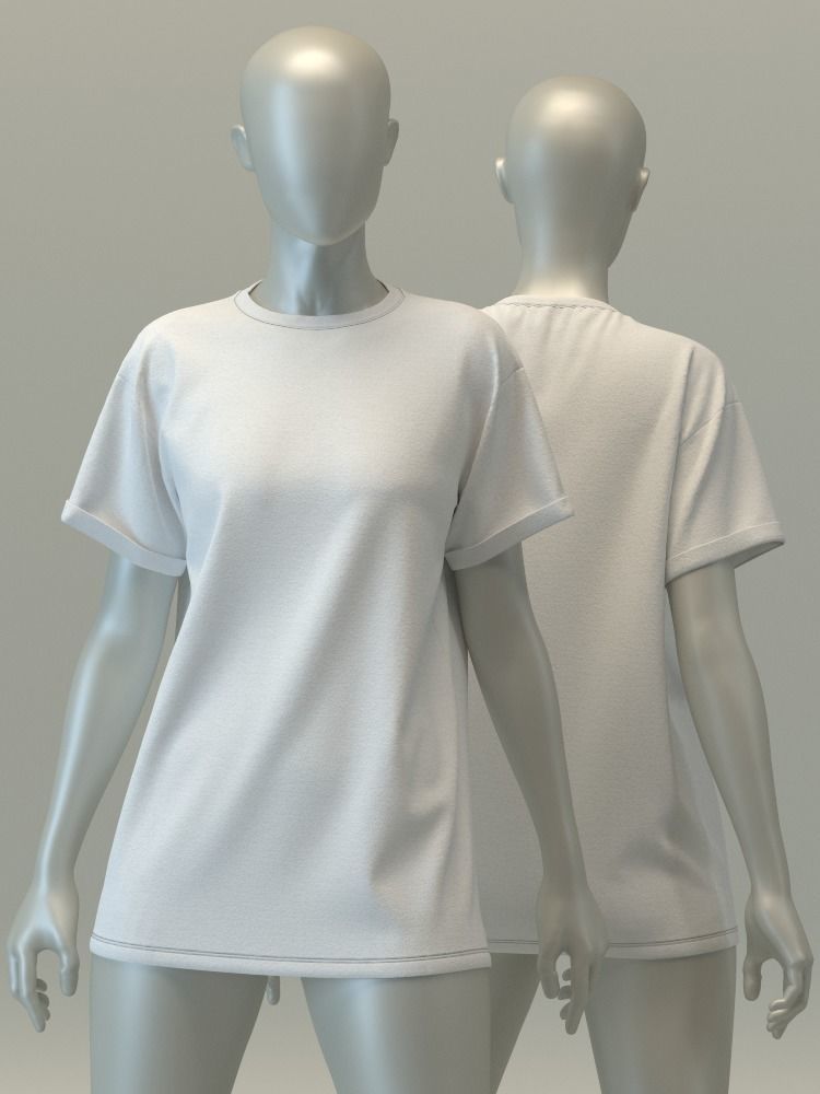  Oversized Tee 3D model_3