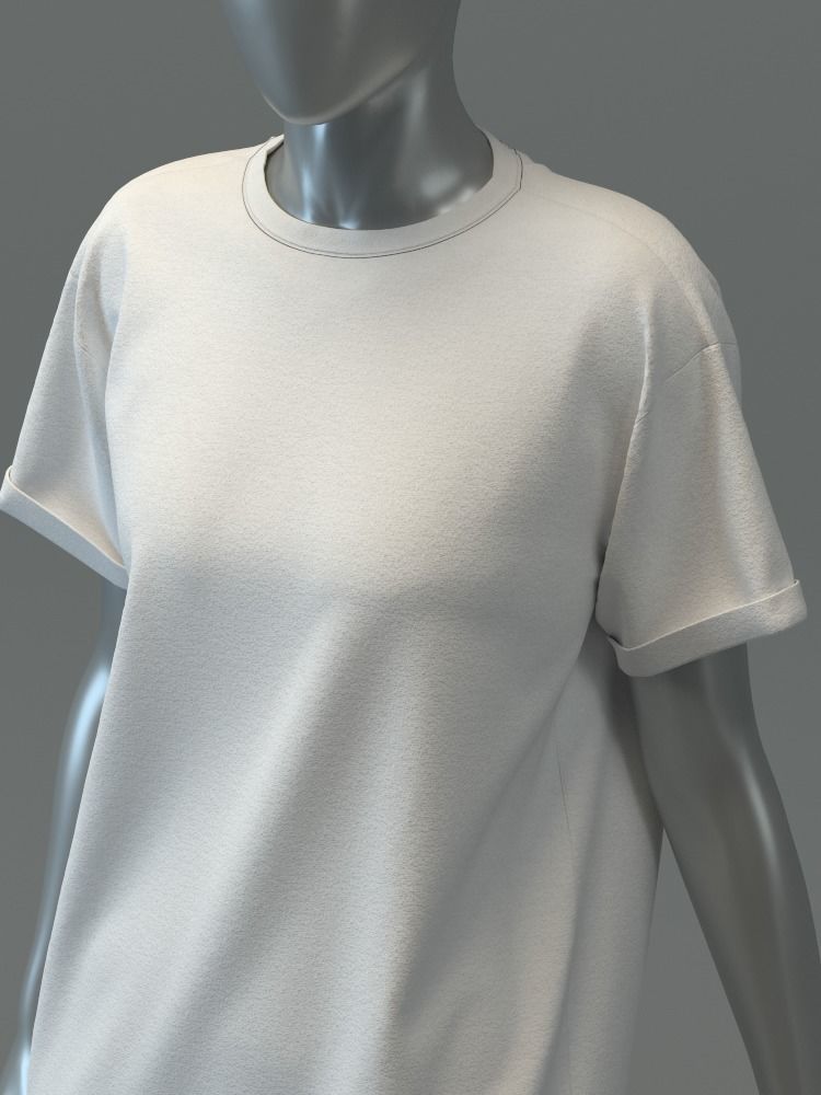  Oversized Tee 3D model_5