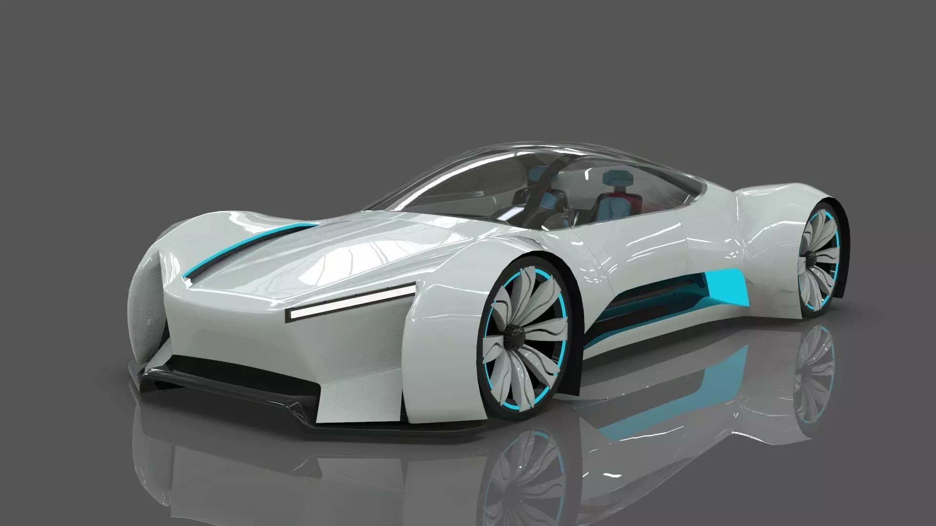 Futuristic Hyper Car Original Design 3D model_0
