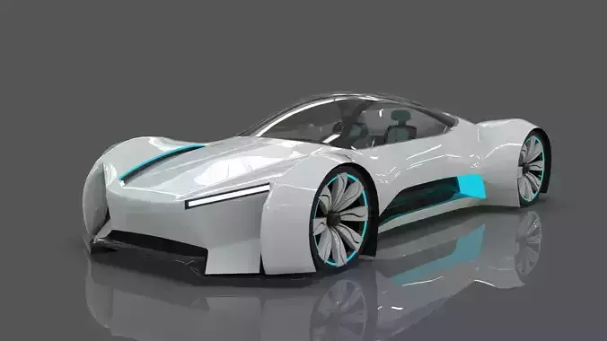 Futuristic Hyper Car Original Design 3D model