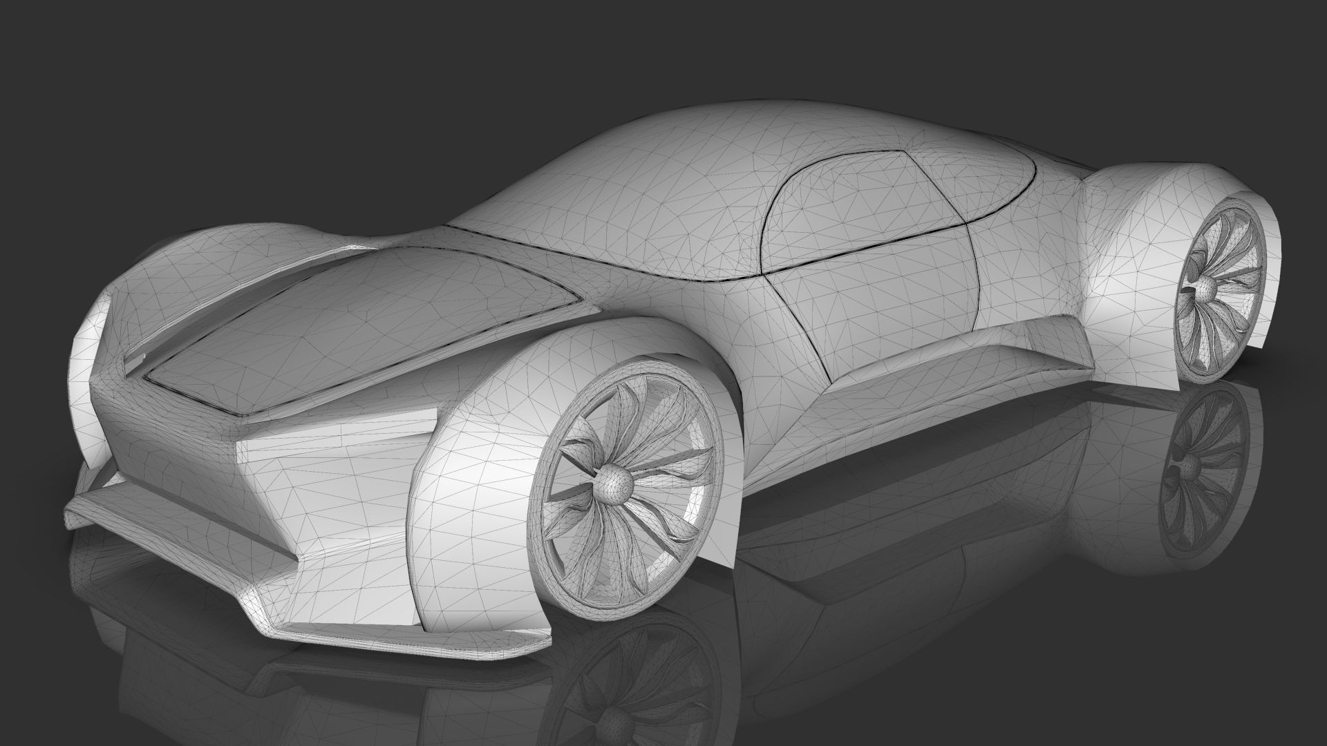 Futuristic Hyper Car Original Design 3D model_13