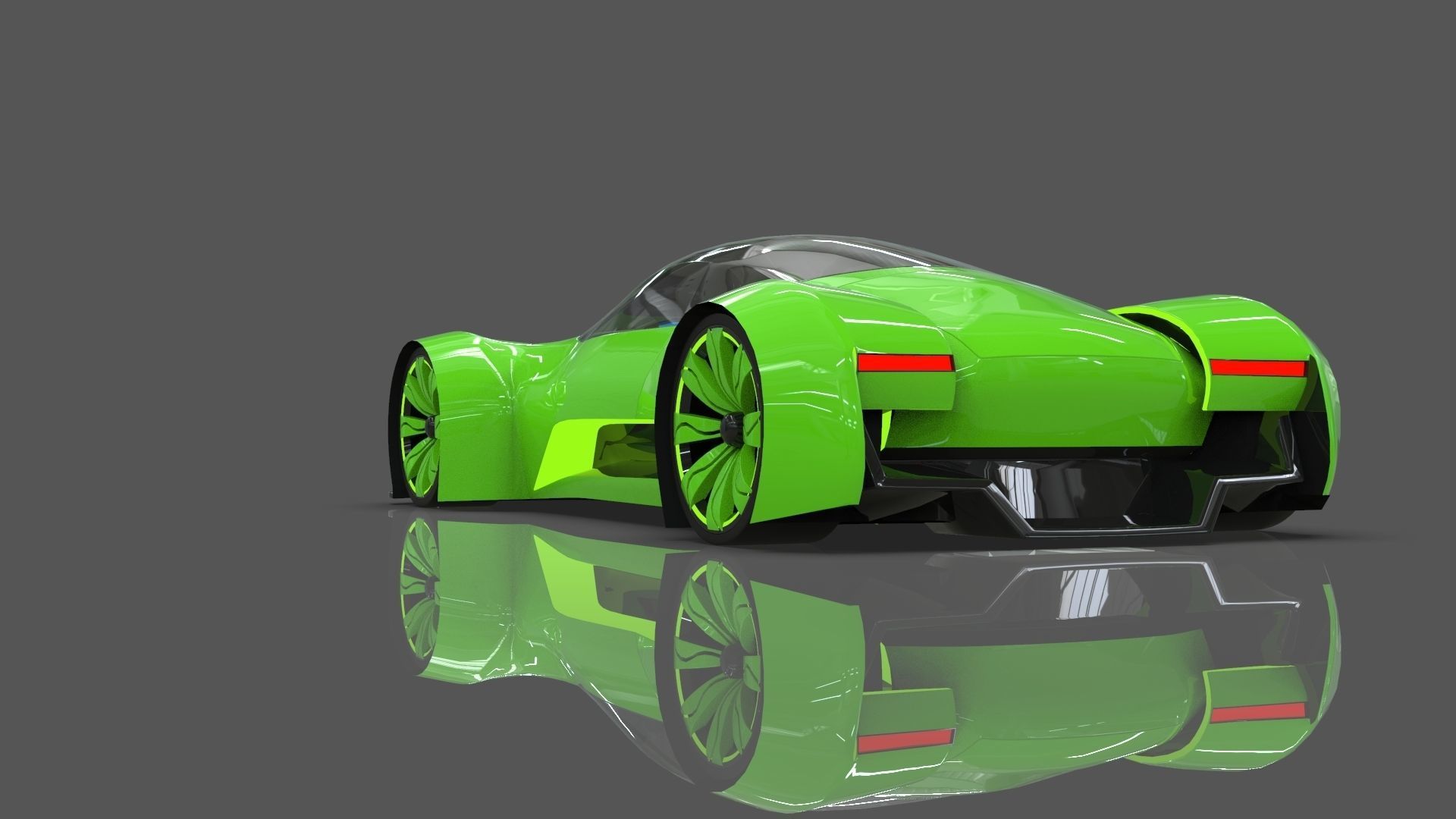Futuristic Hyper Car Original Design 3D model_10