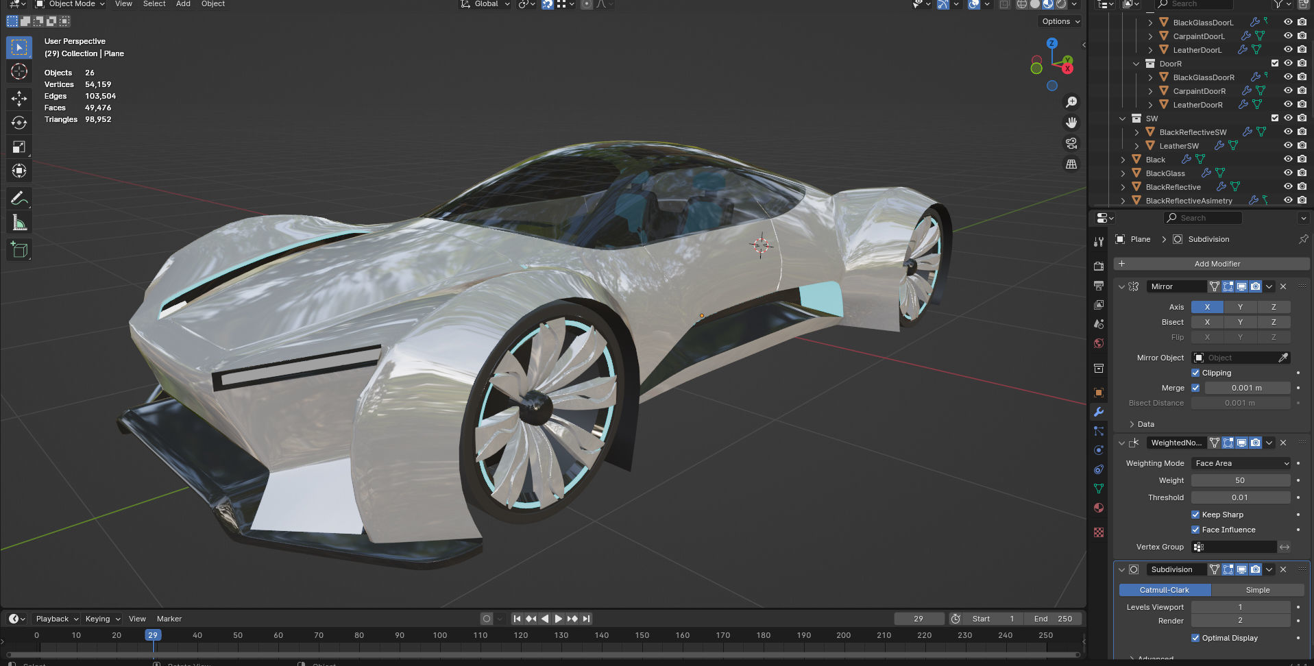 Futuristic Hyper Car Original Design 3D model_18
