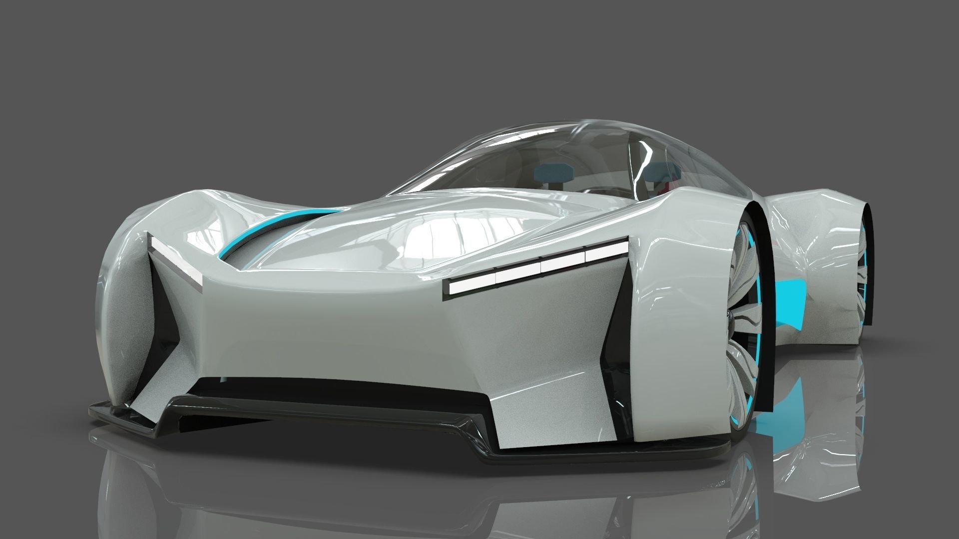 Futuristic Hyper Car Original Design 3D model_6
