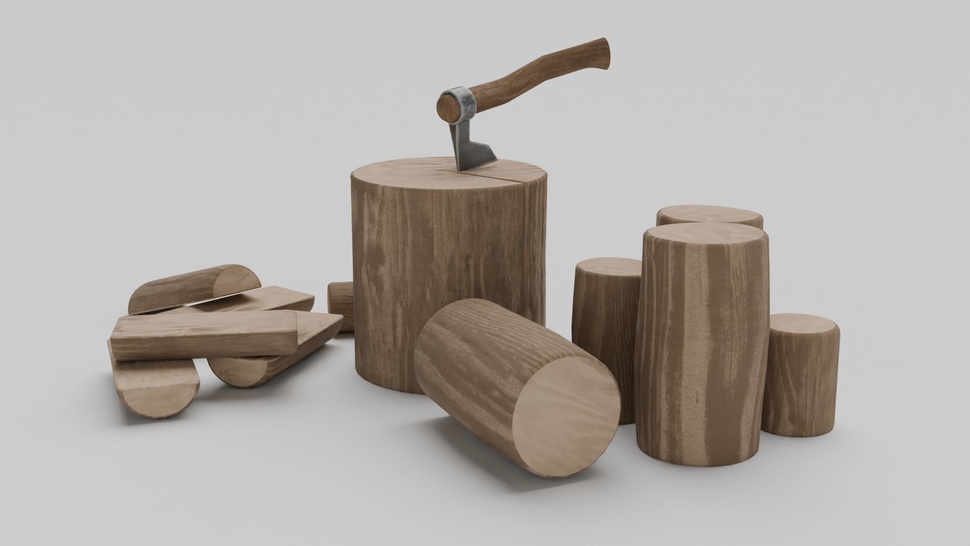 Medieval Themed 3D Model Set 3D model_6