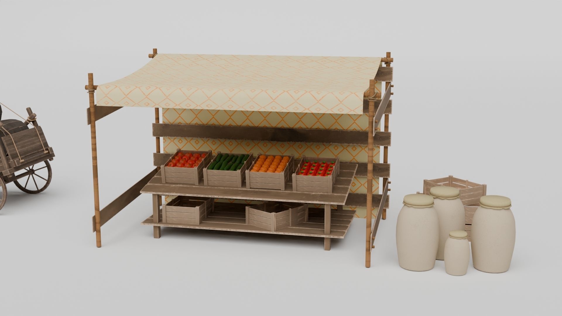 Medieval Themed 3D Model Set 3D model_1