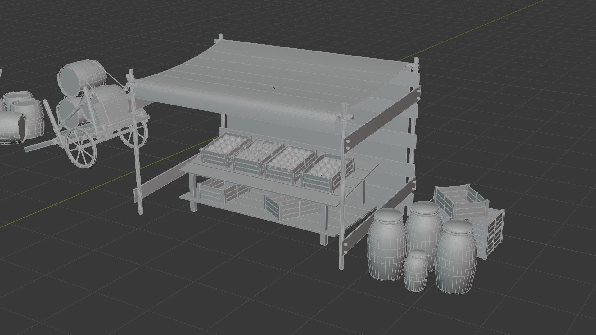 Medieval Themed 3D Model Set 3D model_10