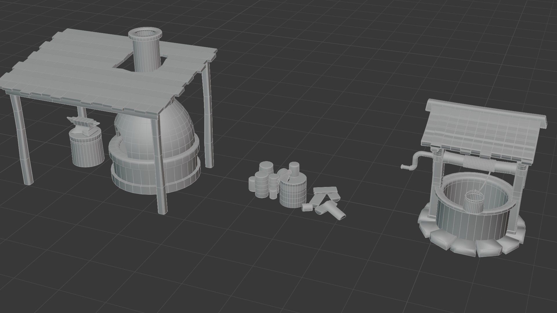 Medieval Themed 3D Model Set 3D model_8