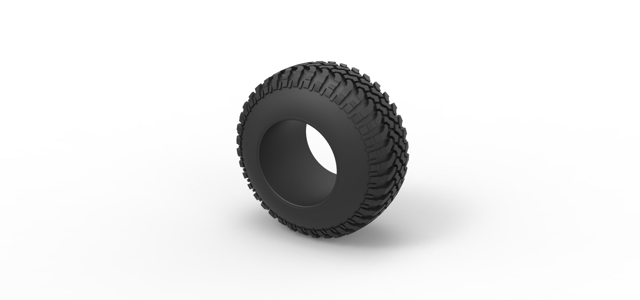 Offroad tire 133 Scale 1 to 25 3D print model_6