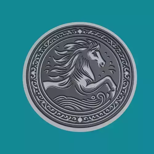 HORSE ANIMAL MEDALLION