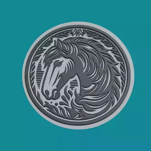 HORSE ANIMAL MEDALLION