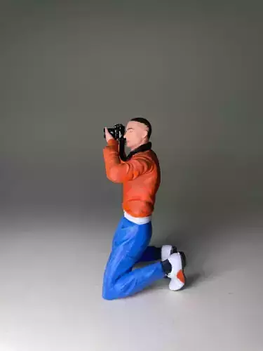 Macro photographer figurine High Poly 3D print model