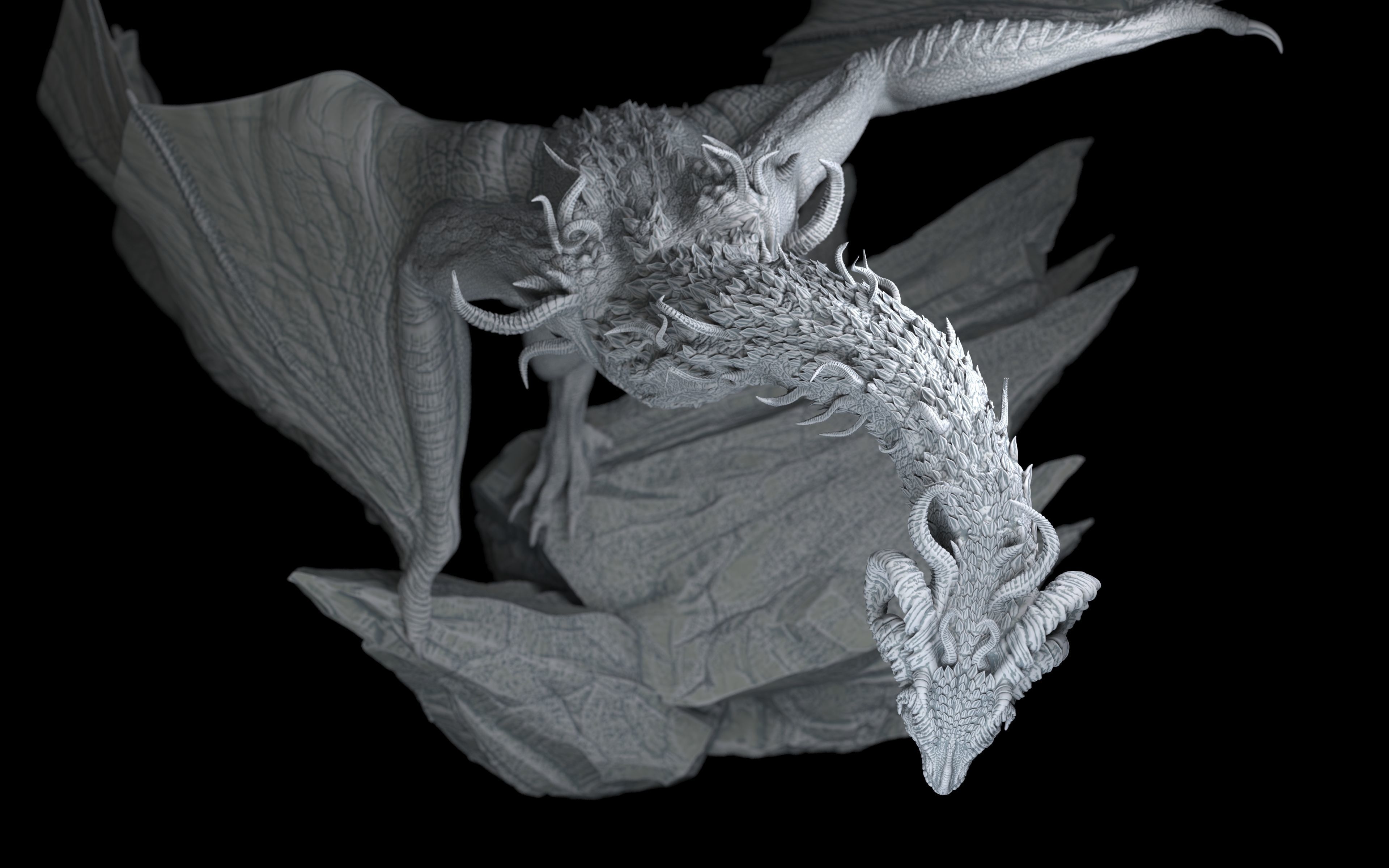 Horned Dragon 3D model_2