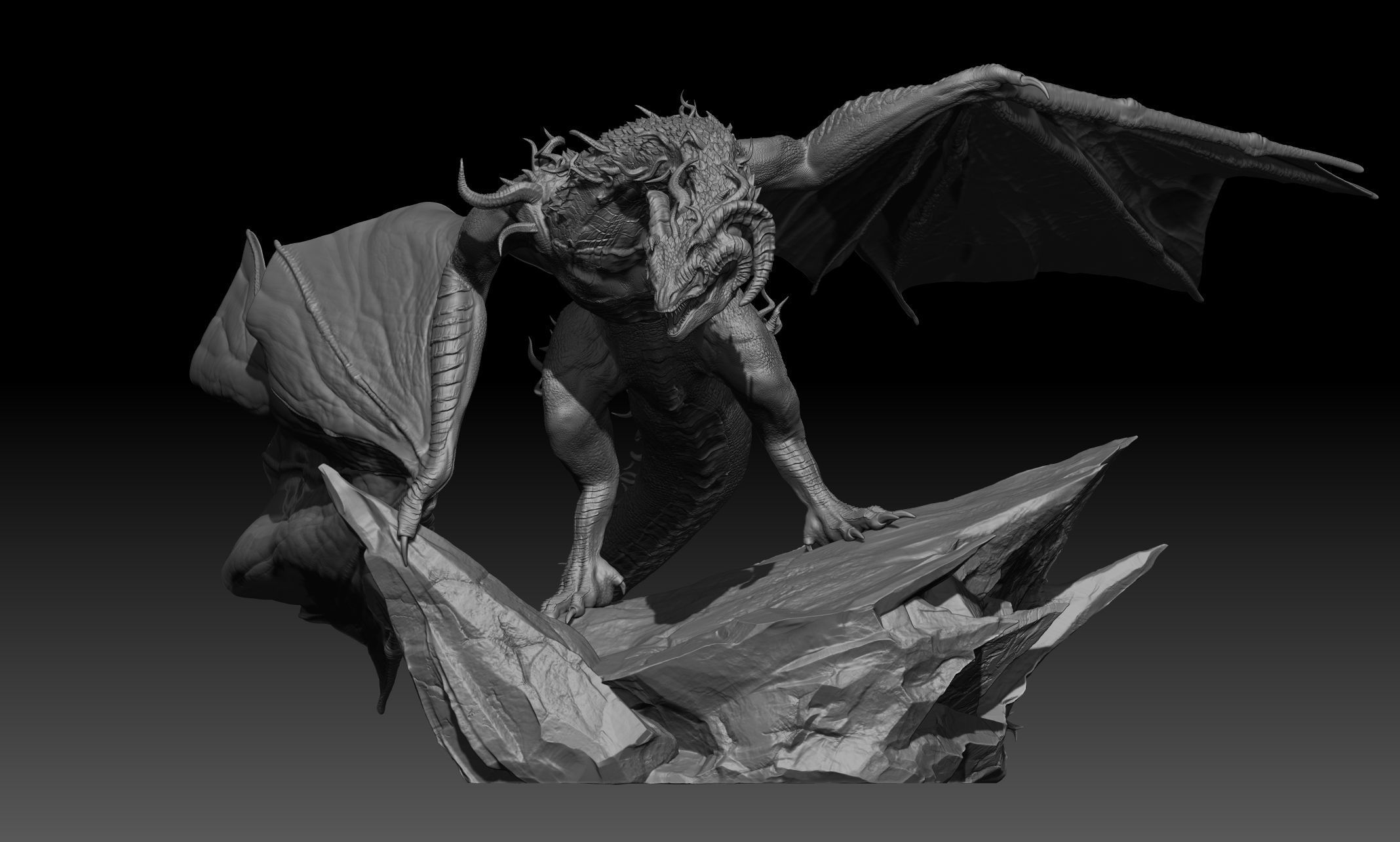 Horned Dragon 3D model_4