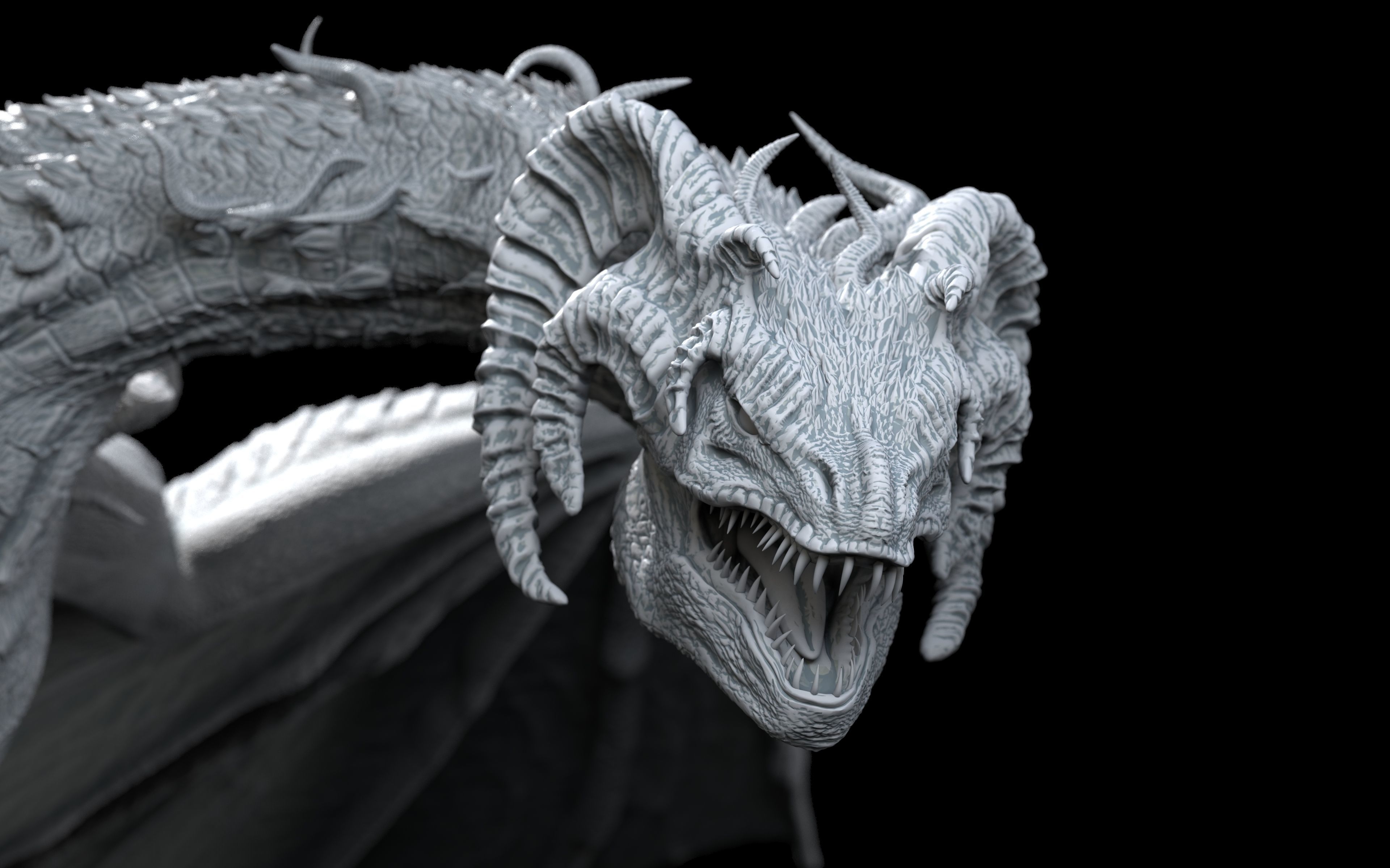 Horned Dragon 3D model_1