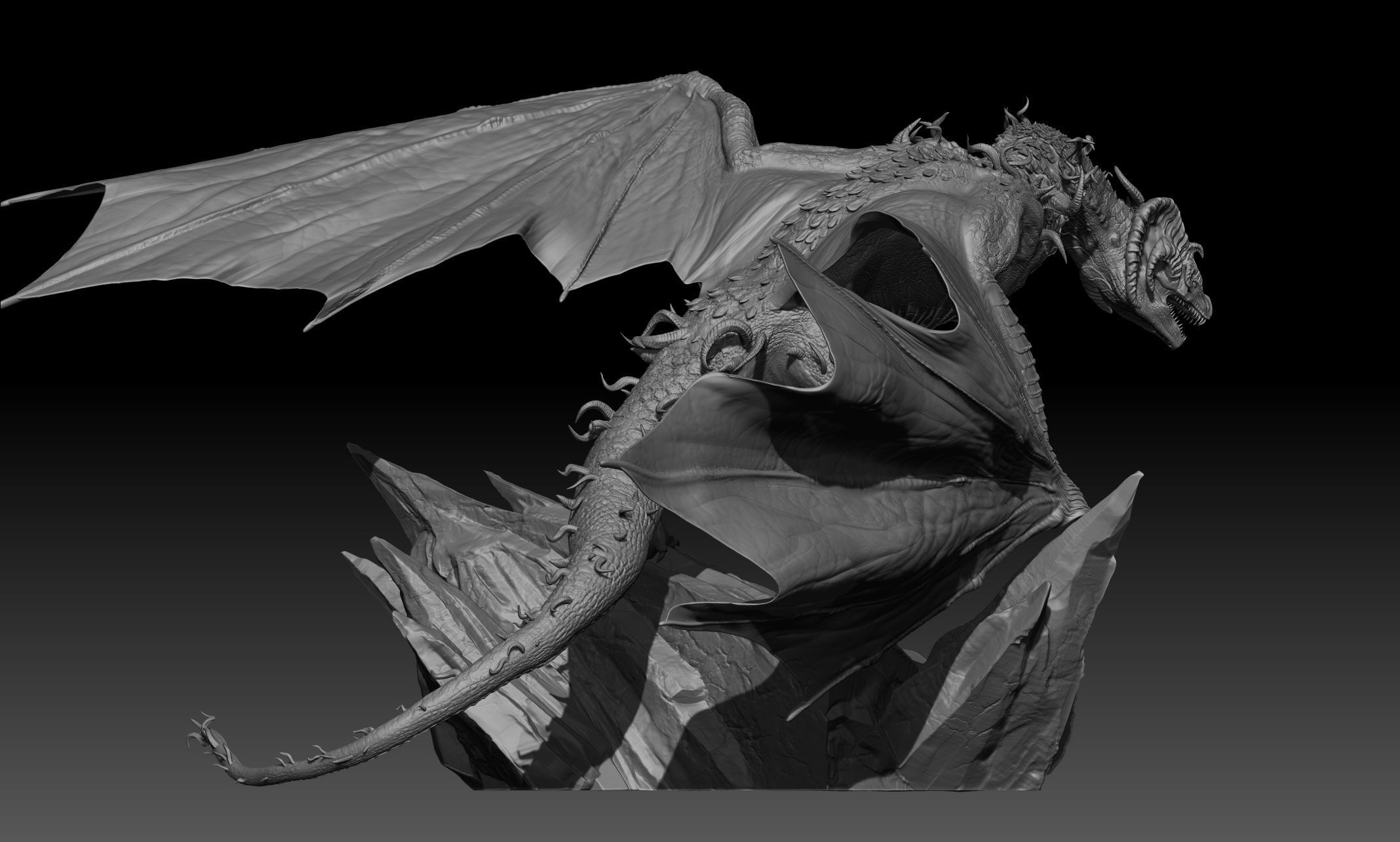 Horned Dragon 3D model_7