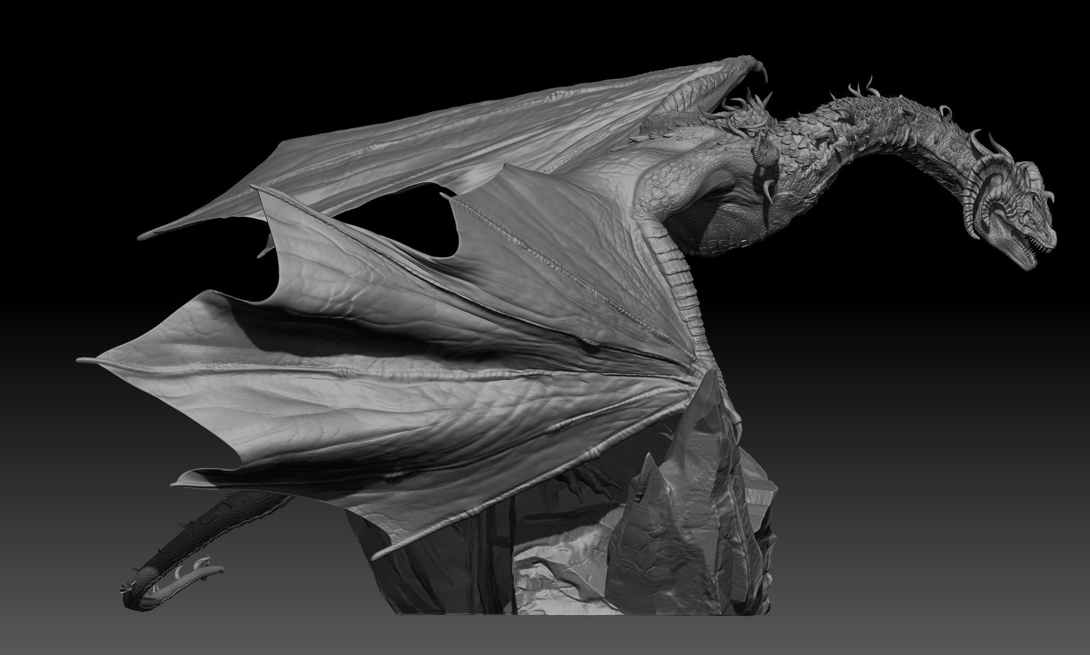 Horned Dragon 3D model_6