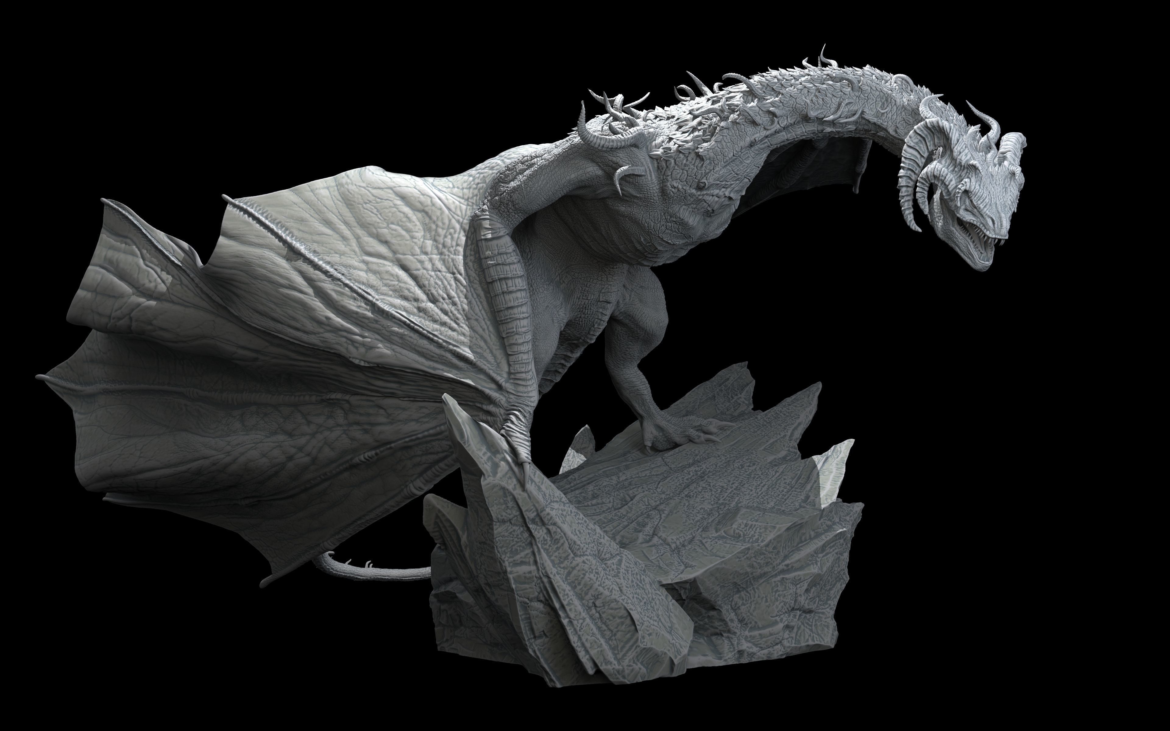 Horned Dragon 3D model_3