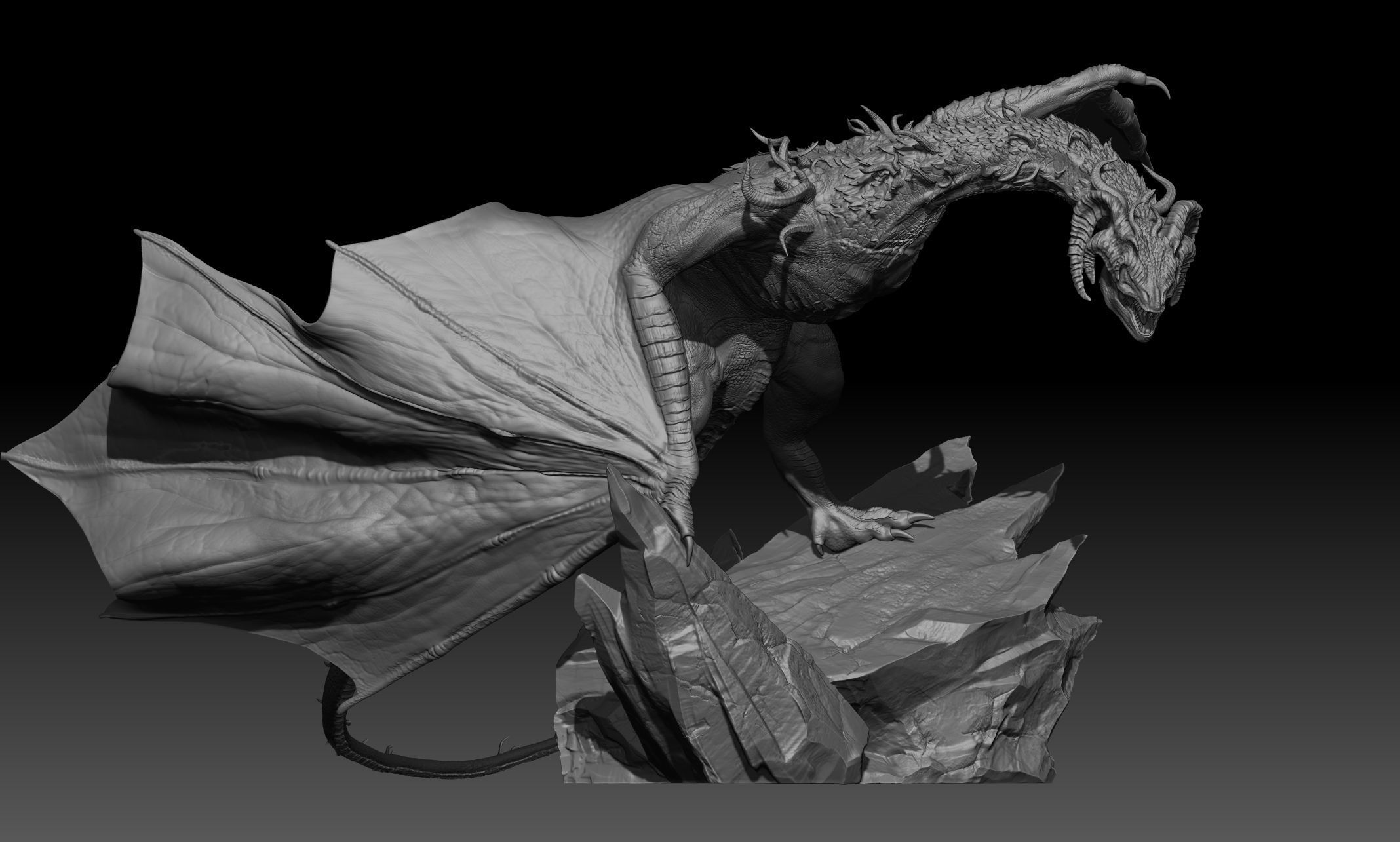 Horned Dragon 3D model_5