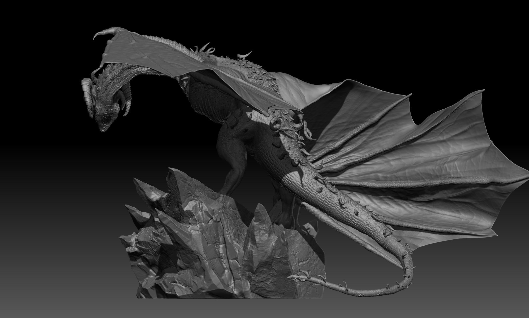 Horned Dragon 3D model_9