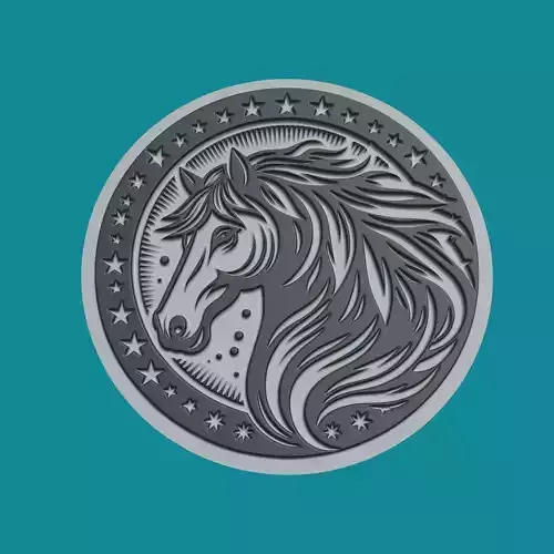 HORSE ANIMAL MEDALLION