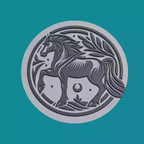 HORSE ANIMAL MEDALLION