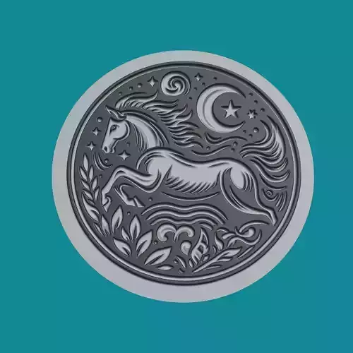 HORSE ANIMAL MEDALLION