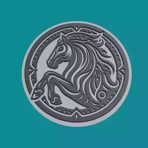 HORSE ANIMAL MEDALLION