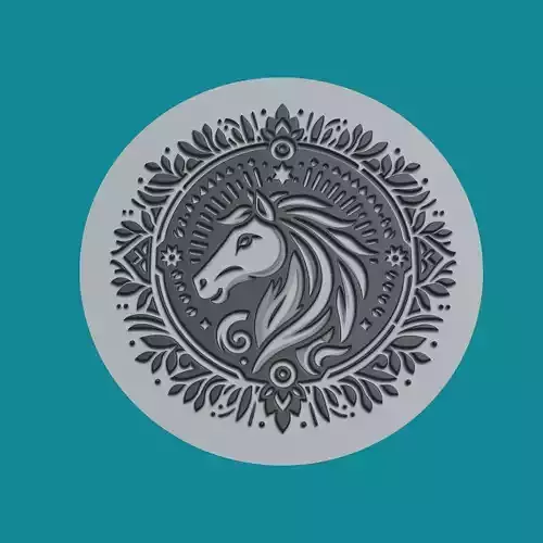 HORSE ANIMAL MEDALLION