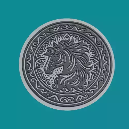 HORSE ANIMAL MEDALLION