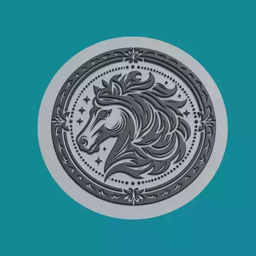 HORSE ANIMAL MEDALLION