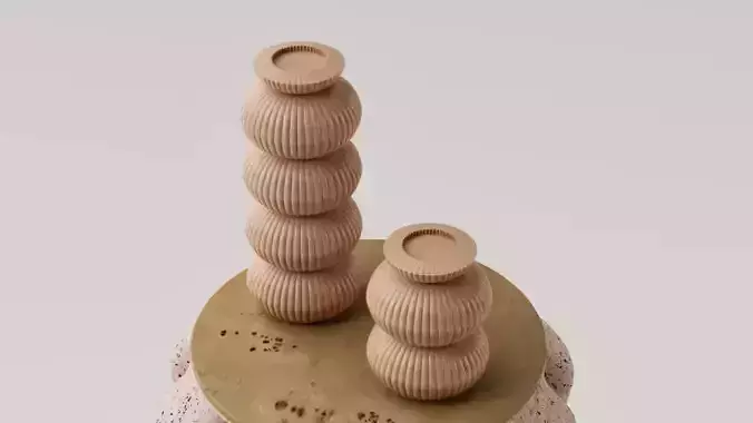 SET PORTA VELAS - CANDELABROS 3D print model