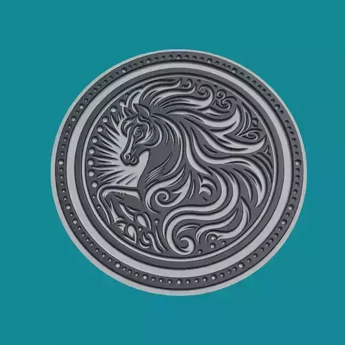 HORSE ANIMAL MEDALLION