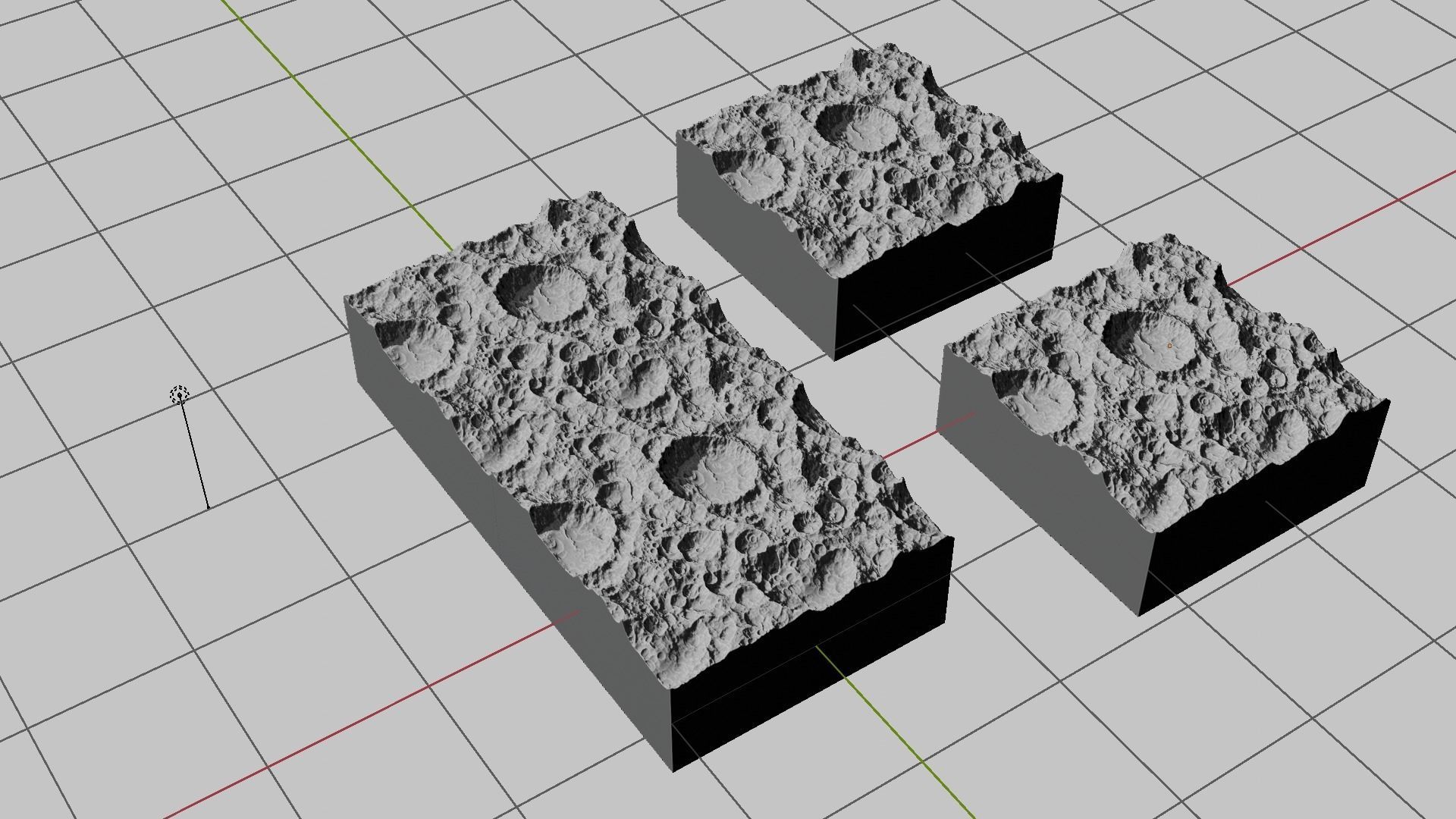 4 16k Seamless Crater Surface a SciFi Open World Kit Low-poly 3D model_1